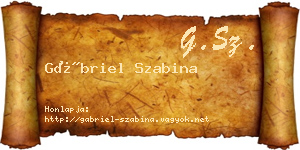 Gábriel Szabina névjegykártya