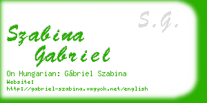 szabina gabriel business card