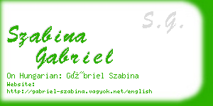 szabina gabriel business card